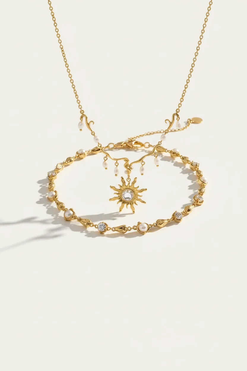 Sun Pearl Necklace Bundle