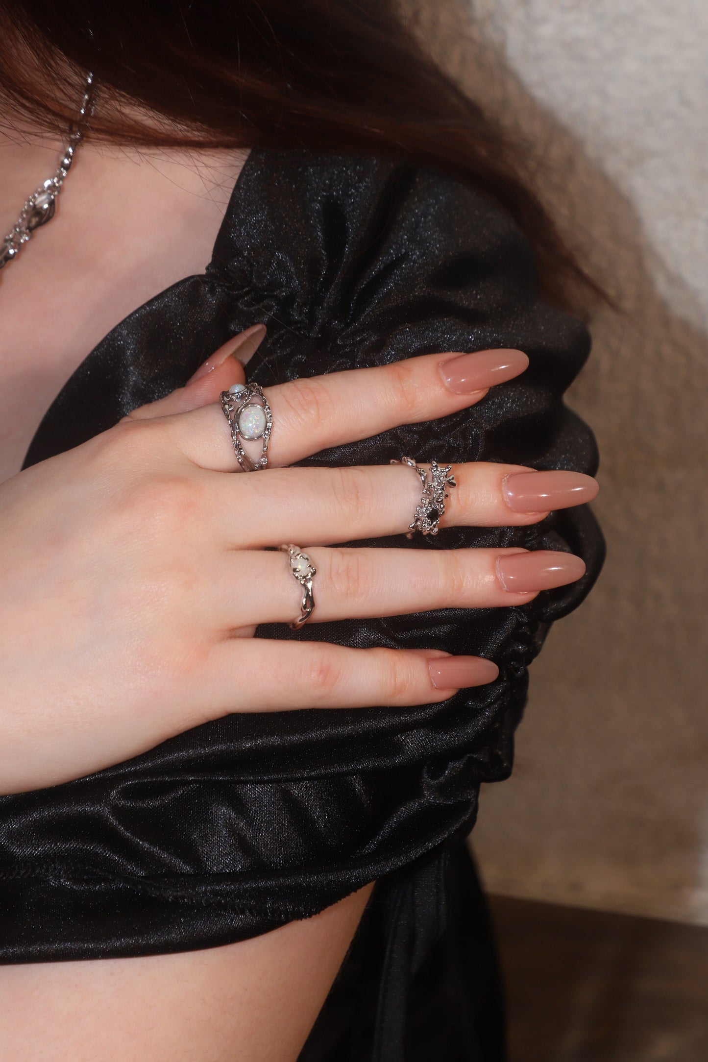 White Opal Ring