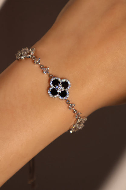 Black Lucky Leaf Bracelet