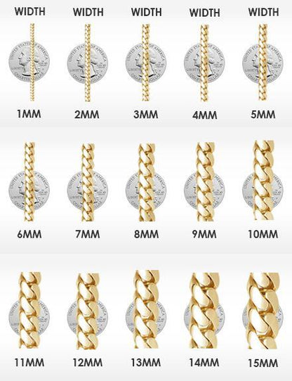 .925 Silver Gold Baguette CZ Bling Bling Chain