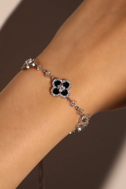 Black Lucky Leaf Bracelet