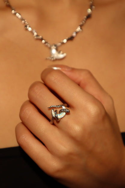 Moon Snake Ring