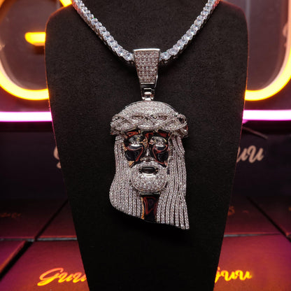 18K Gold-Plated AAA CZ Retro Jesus Pendant