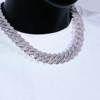 19mm 2-Row Iced Prong Cuban Chain (Reward)