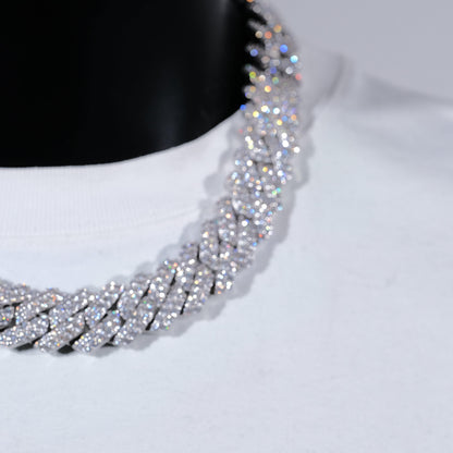 19mm 2-Row Iced Prong Cuban Chain (Reward)