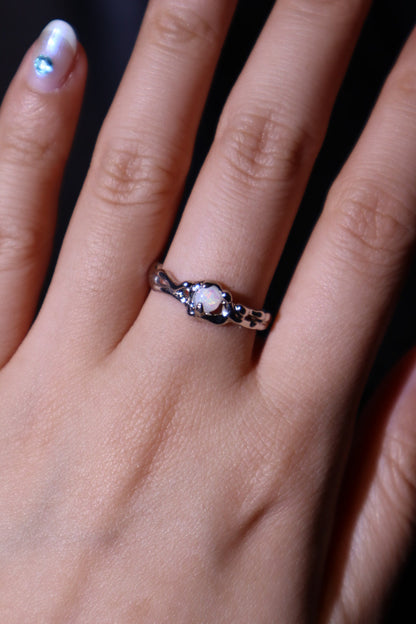 White Opal Ring