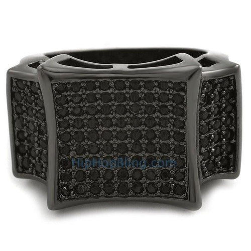Black Kite Bling Bling CZ Micro Pave Ring
