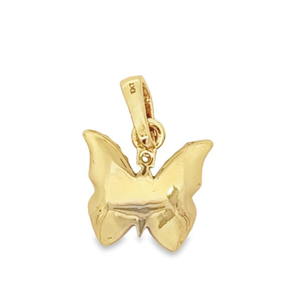 Butterfly .91cttw Diamond Pendant 10K Yellow Gold