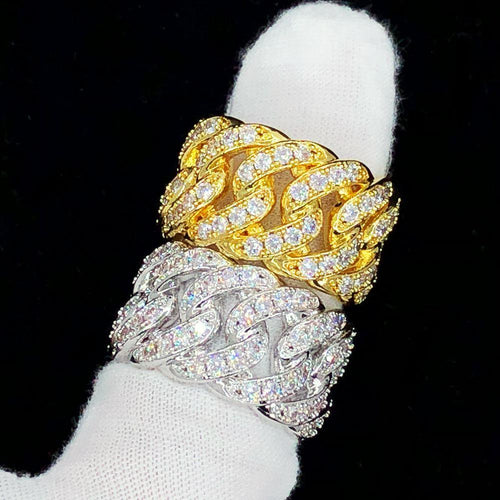 Cuban Link Iced Out Eternity Hip Hop Ring