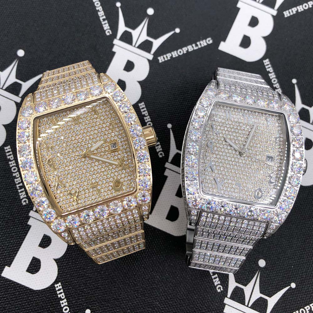 Custom Emperor CZ Micro Pave Watch | Stainless Steel