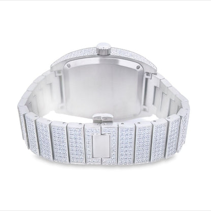 Custom Emperor CZ Micro Pave Watch | Stainless Steel