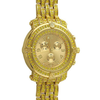 Custom Sport Bling Bling Chronograph Iced Out Watch