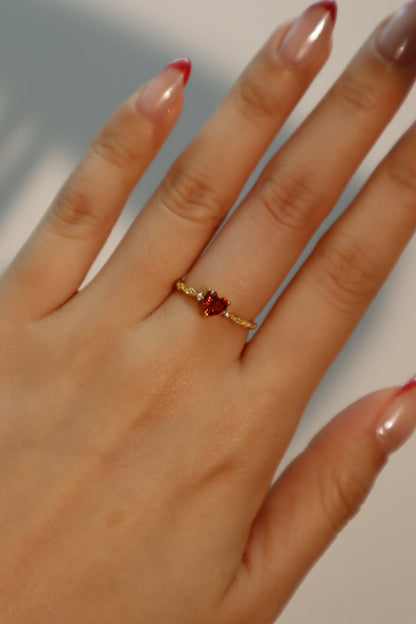 24K Gold Vermeil Heart Ring