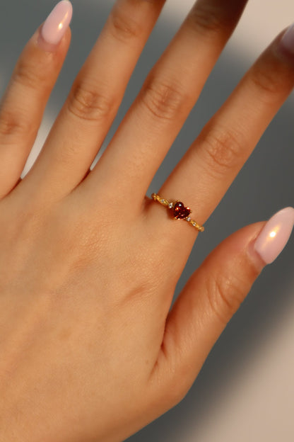 24K Gold Vermeil Heart Ring
