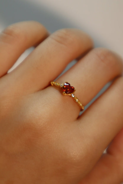 24K Gold Vermeil Heart Ring